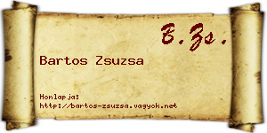 Bartos Zsuzsa névjegykártya